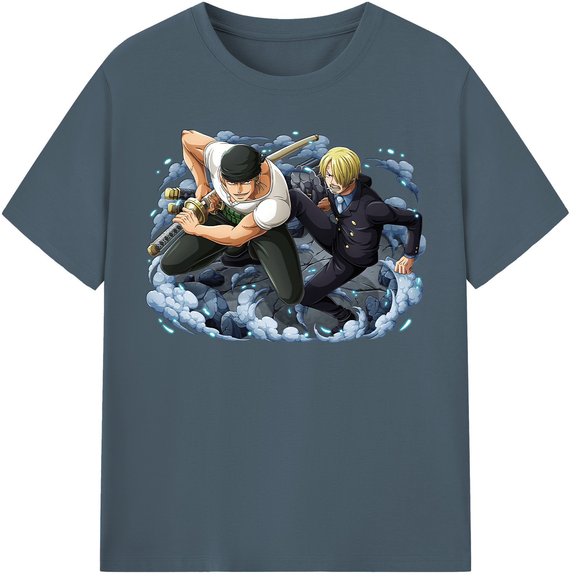 ワンピース ロロノア・ゾロ ONE PIECE Roronoa Zoro 綿100％半袖Tシャツ（フロントプリント）